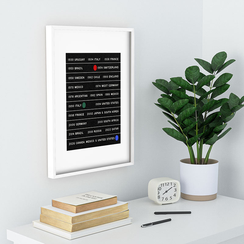 Society6 Design Studio World Cup Since 1930 Recessed Framing Rectangle