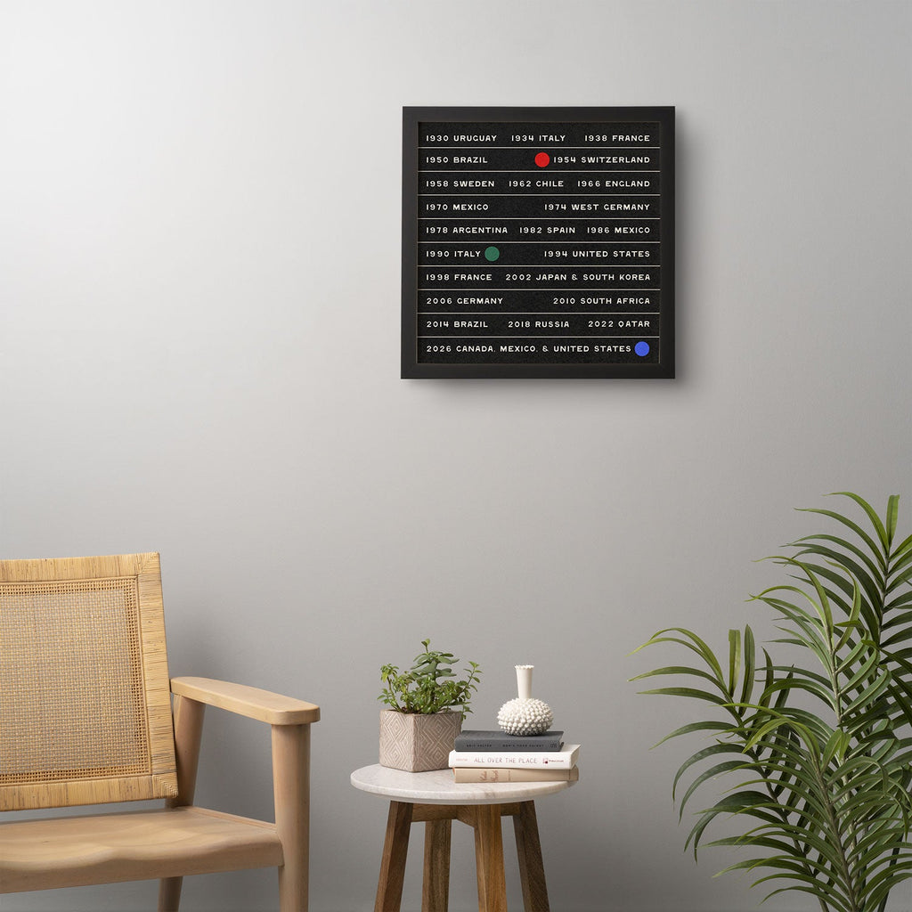Society6 Design Studio World Cup Since 1930 Framed Wall Art