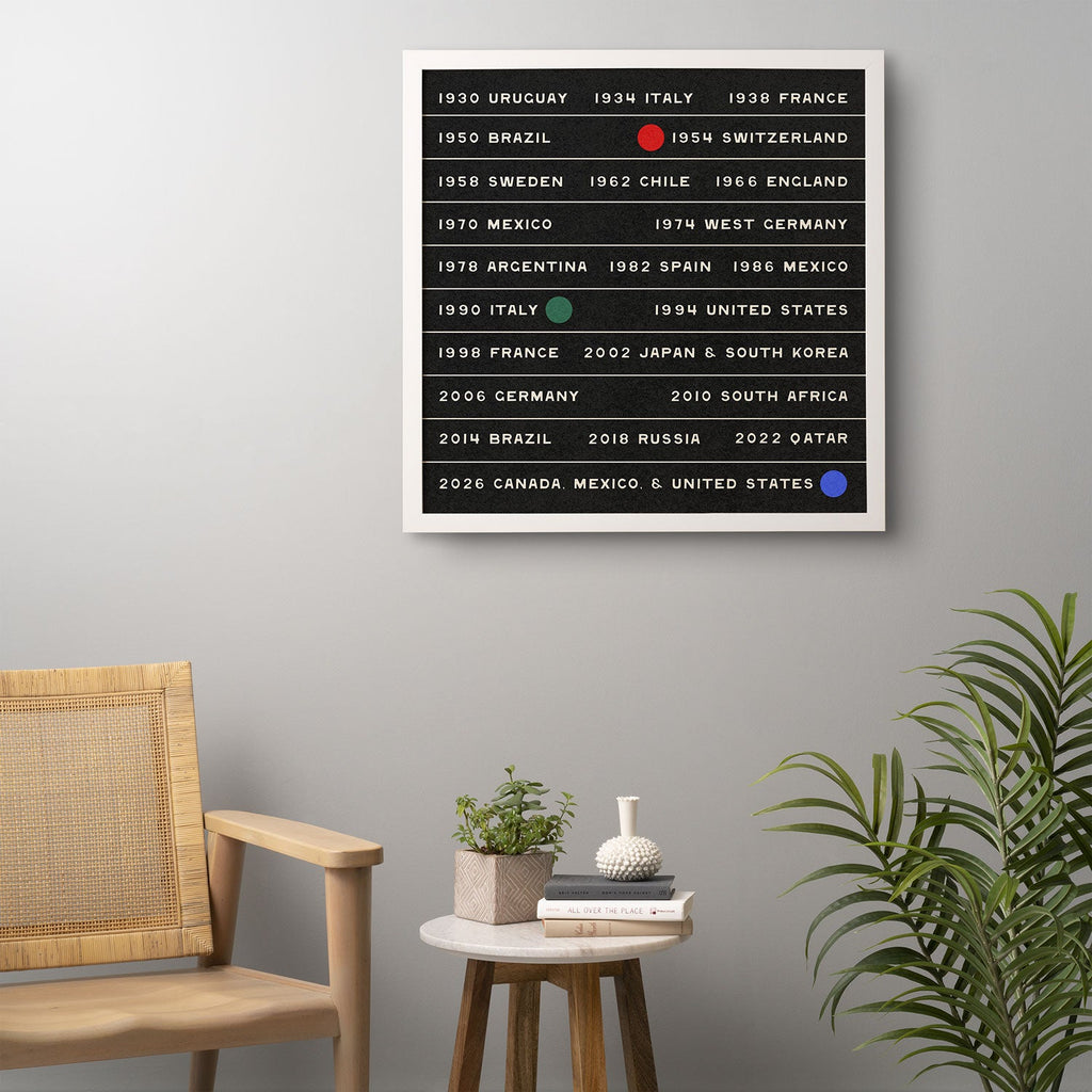 Society6 Design Studio World Cup Since 1930 Framed Wall Art