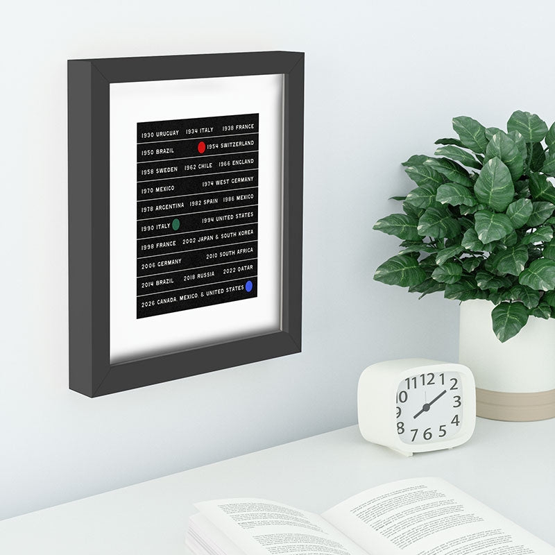 Society6 Design Studio World Cup Since 1930 Recessed Framing Rectangle