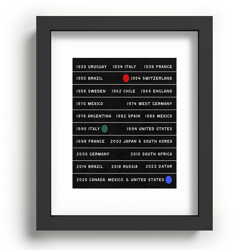 Society6 Design Studio World Cup Since 1930 Recessed Framing Rectangle