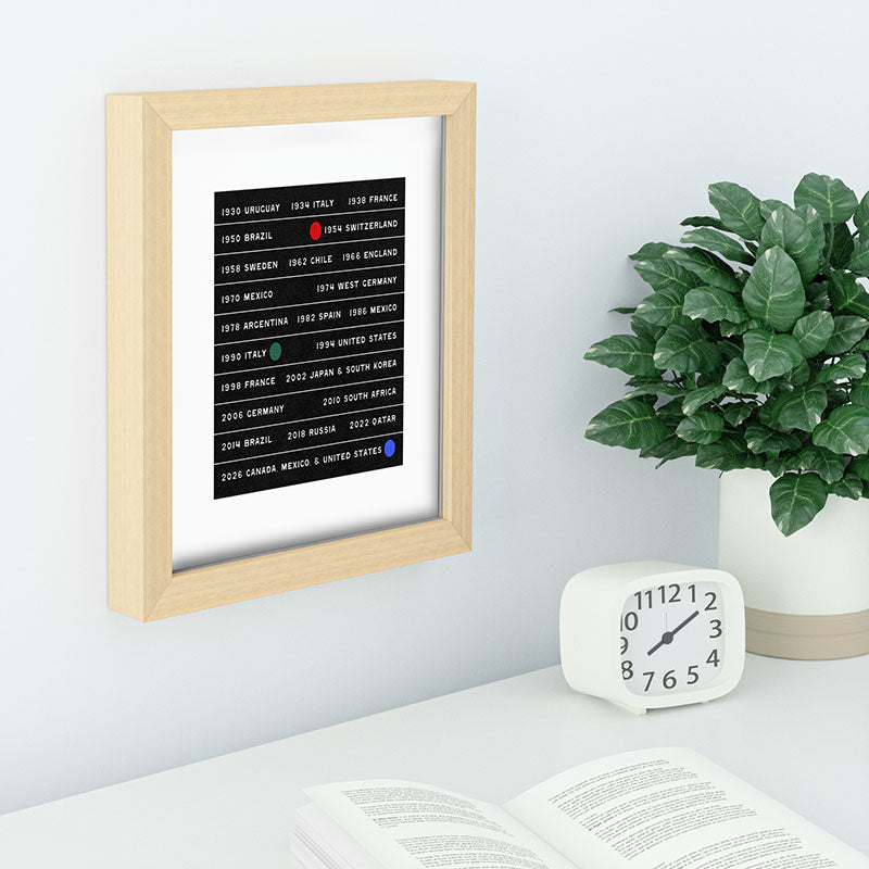 Society6 Design Studio World Cup Since 1930 Recessed Framing Rectangle