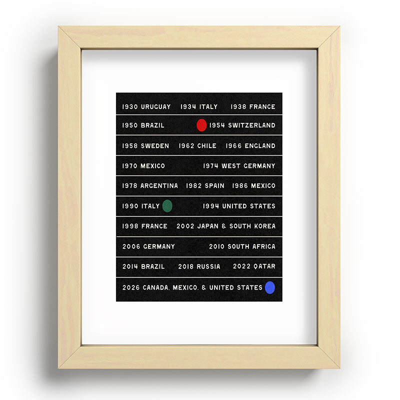 Society6 Design Studio World Cup Since 1930 Recessed Framing Rectangle