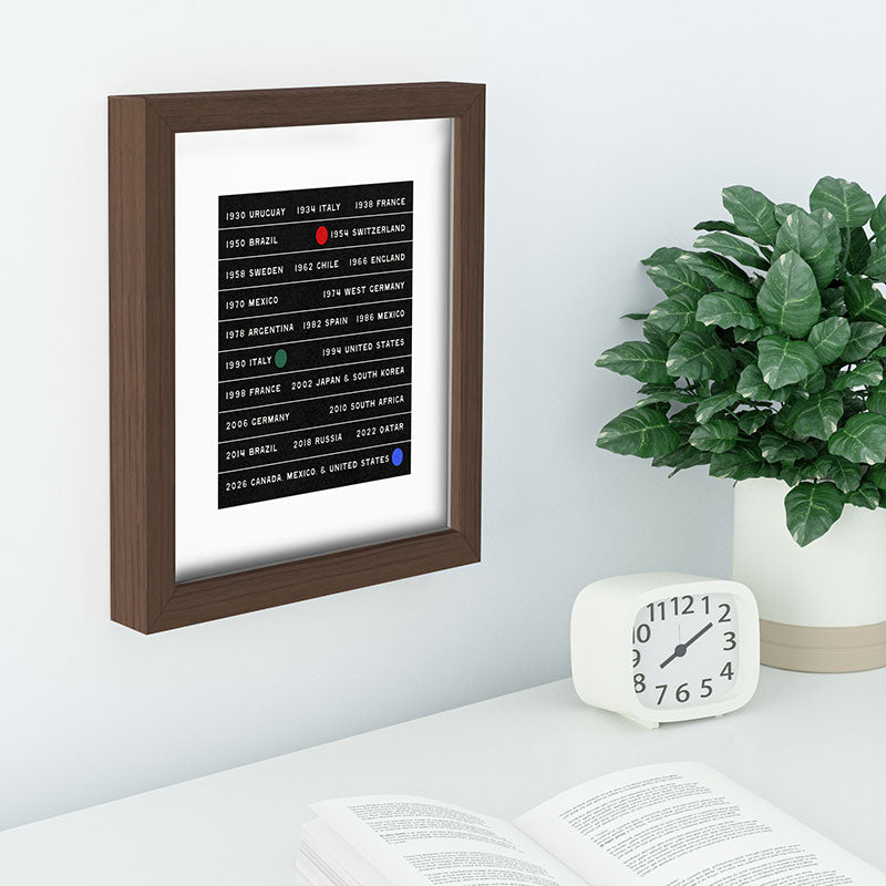 Society6 Design Studio World Cup Since 1930 Recessed Framing Rectangle