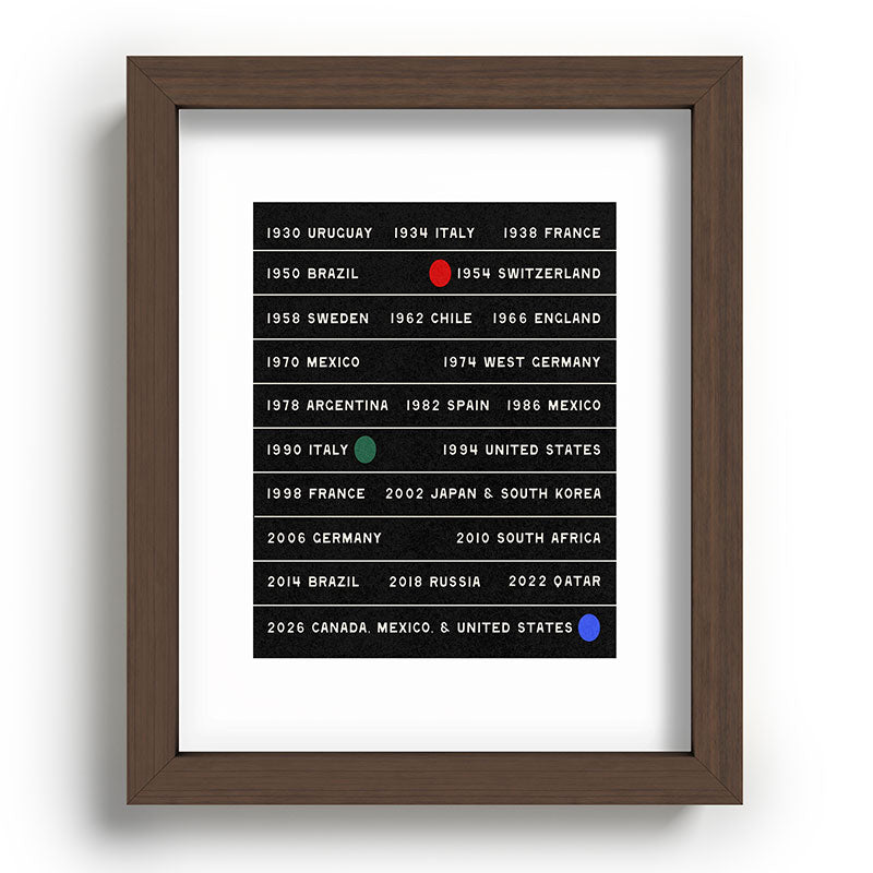 Society6 Design Studio World Cup Since 1930 Recessed Framing Rectangle