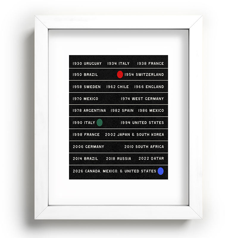Society6 Design Studio World Cup Since 1930 Recessed Framing Rectangle