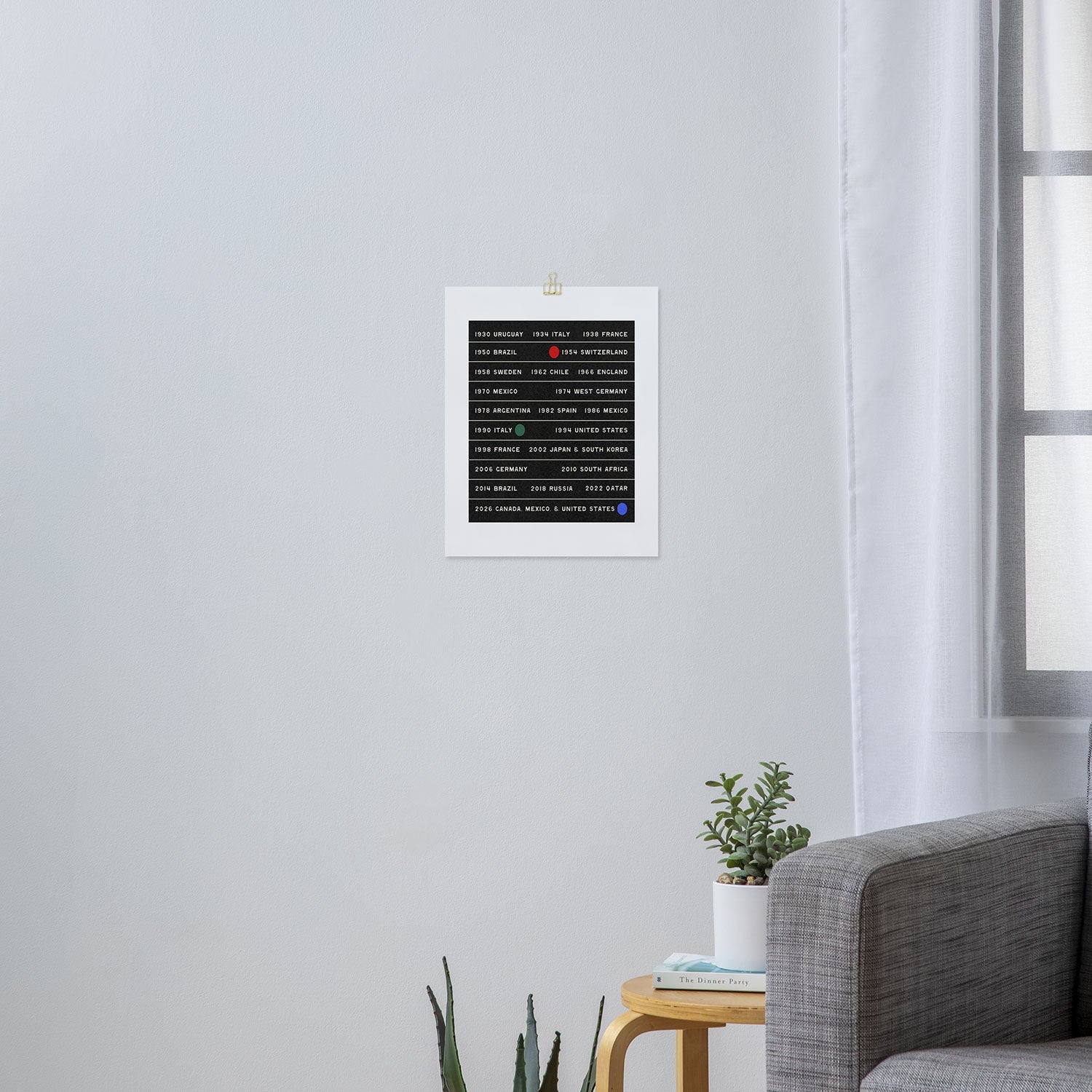Society6 Design Studio World Cup Since 1930 Art Print