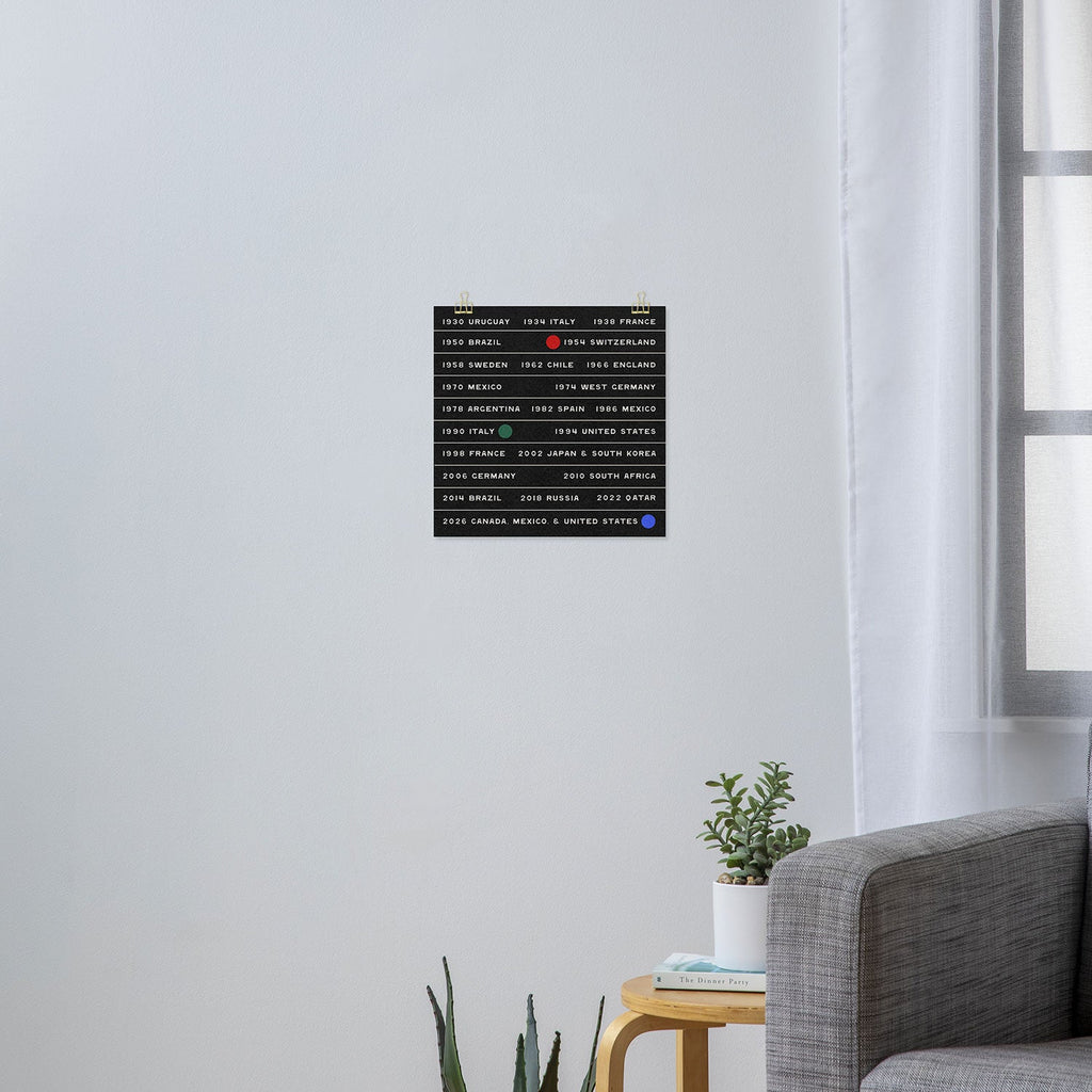 Society6 Design Studio World Cup Since 1930 Art Print