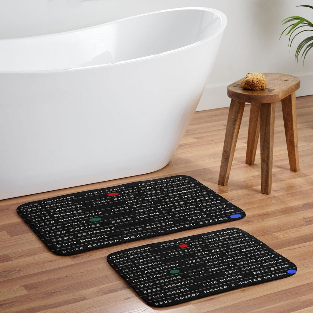 Society6 Design Studio World Cup Since 1930 Memory Foam Bath Mat