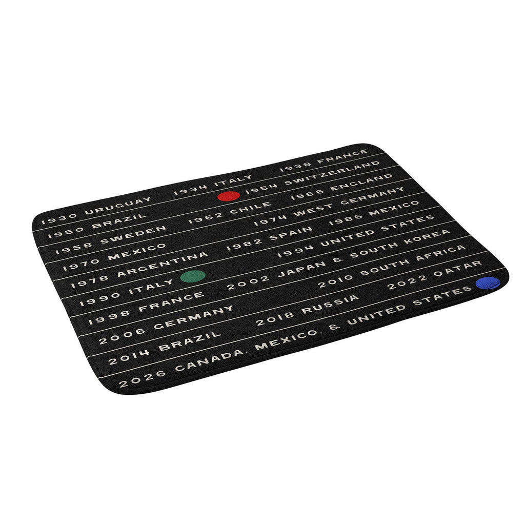 Society6 Design Studio World Cup Since 1930 Memory Foam Bath Mat