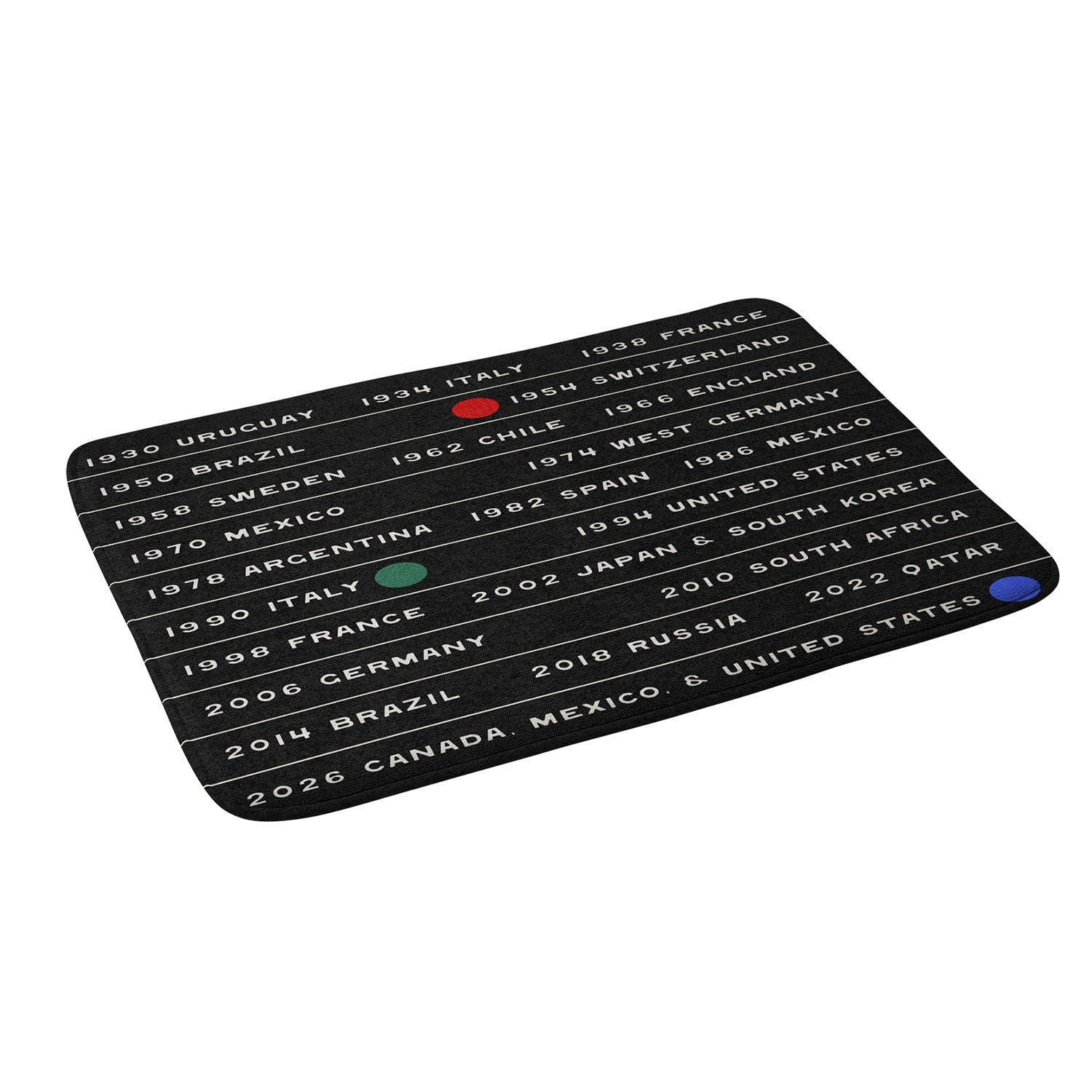 Society6 Design Studio World Cup Since 1930 Memory Foam Bath Mat