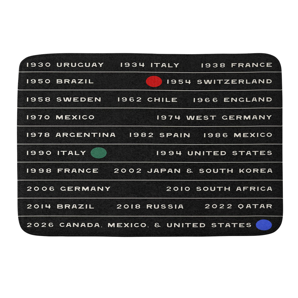 Society6 Design Studio World Cup Since 1930 Memory Foam Bath Mat