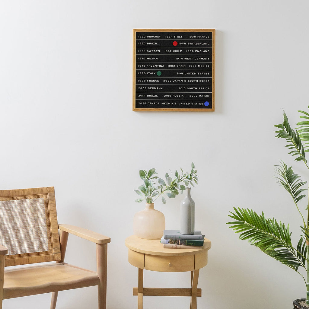 Society6 Design Studio World Cup Since 1930 Framed Wall Art