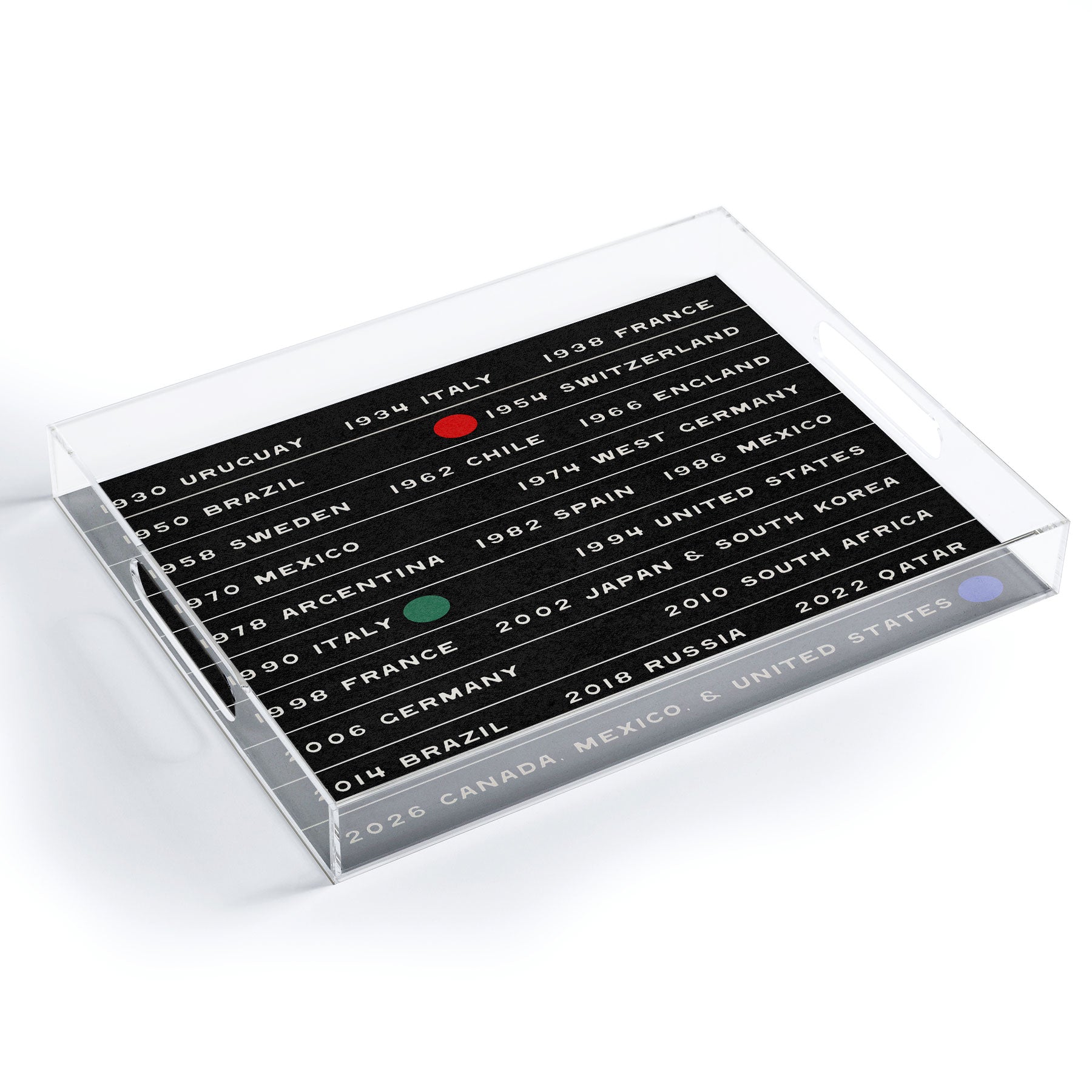 Society6 Design Studio World Cup Since 1930 Acrylic Tray
