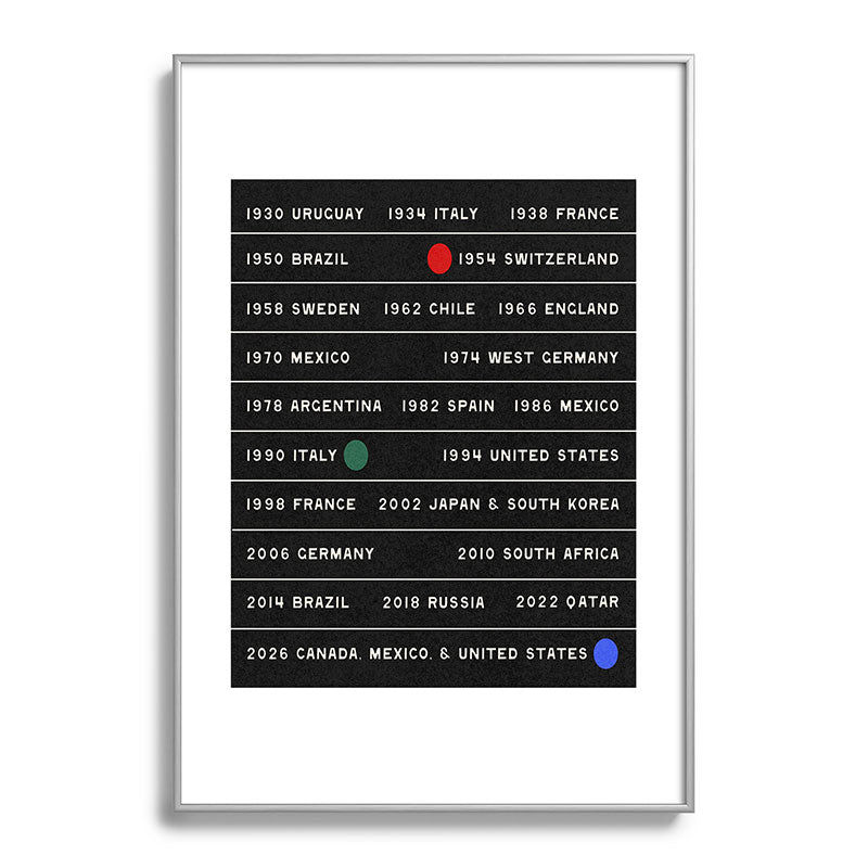 Society6 Design Studio World Cup Since 1930 Metal Framed Art Print