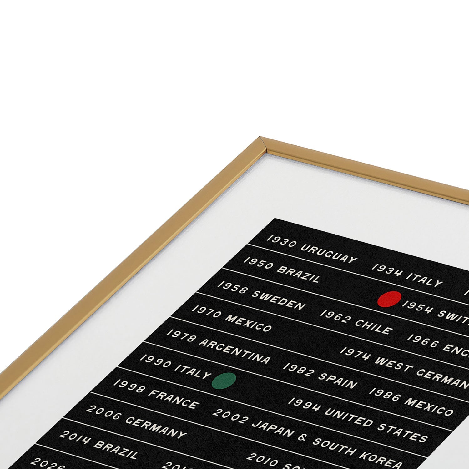 Society6 Design Studio World Cup Since 1930 Metal Framed Art Print