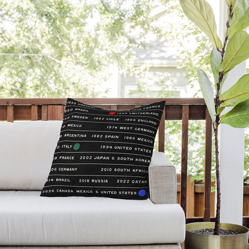 Society6 Design Studio World Cup Since 1930 Outdoor Throw Pillow