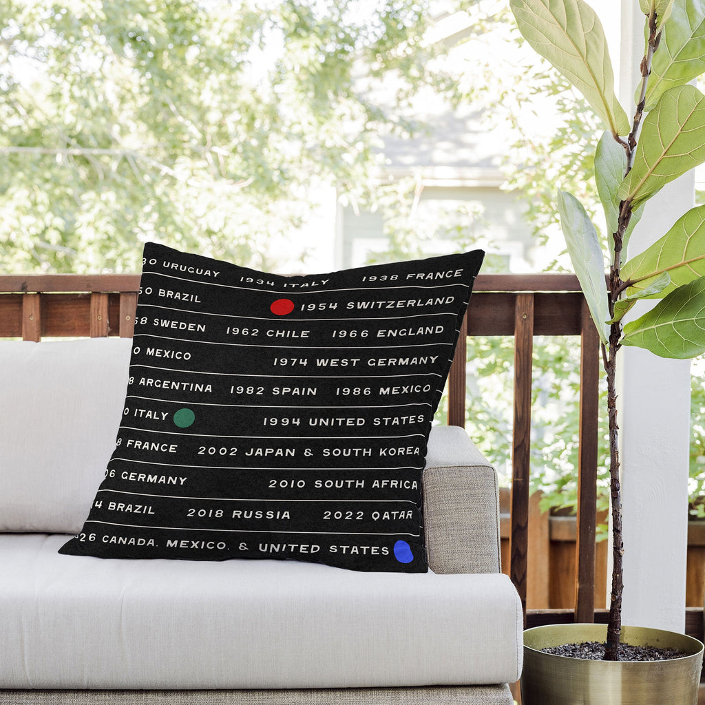 Society6 Design Studio World Cup Since 1930 Outdoor Throw Pillow