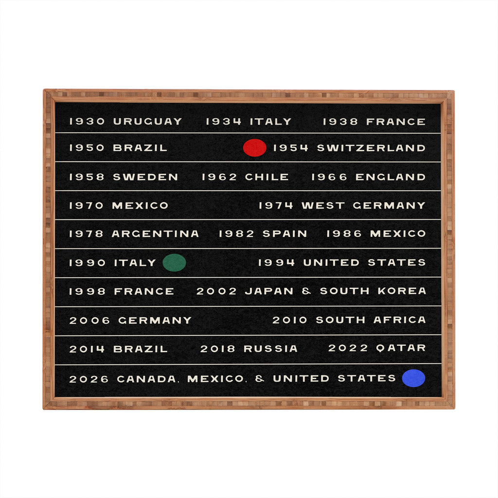 Society6 Design Studio World Cup Since 1930 Rectangular Tray