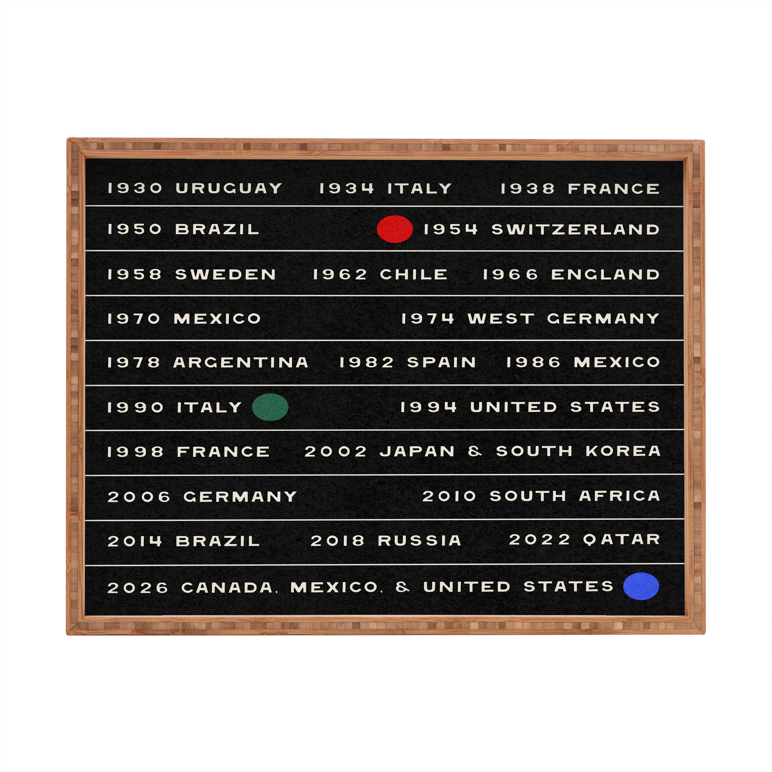 Society6 Design Studio World Cup Since 1930 Rectangular Tray