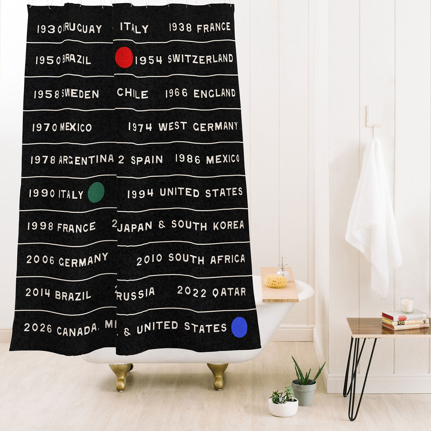 Society6 Design Studio World Cup Since 1930 Shower Curtain