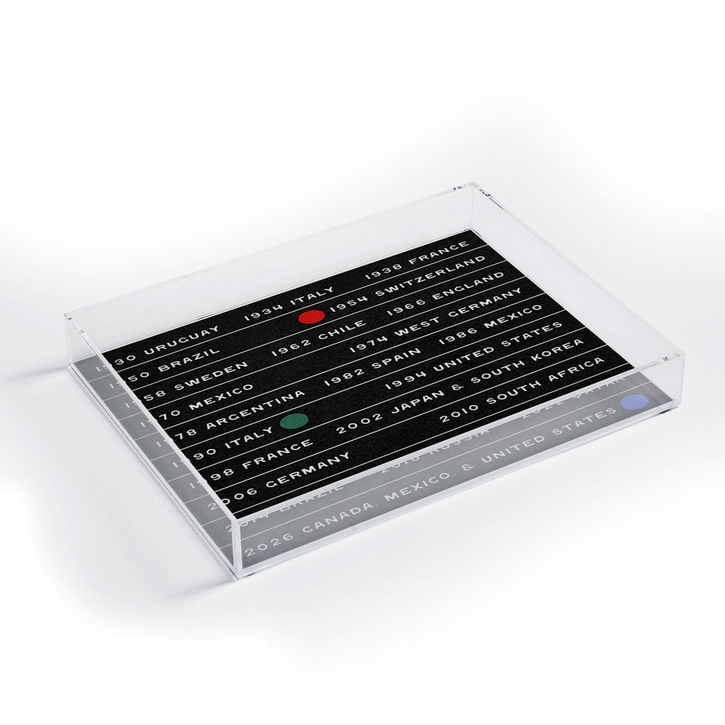 Society6 Design Studio World Cup Since 1930 Acrylic Tray