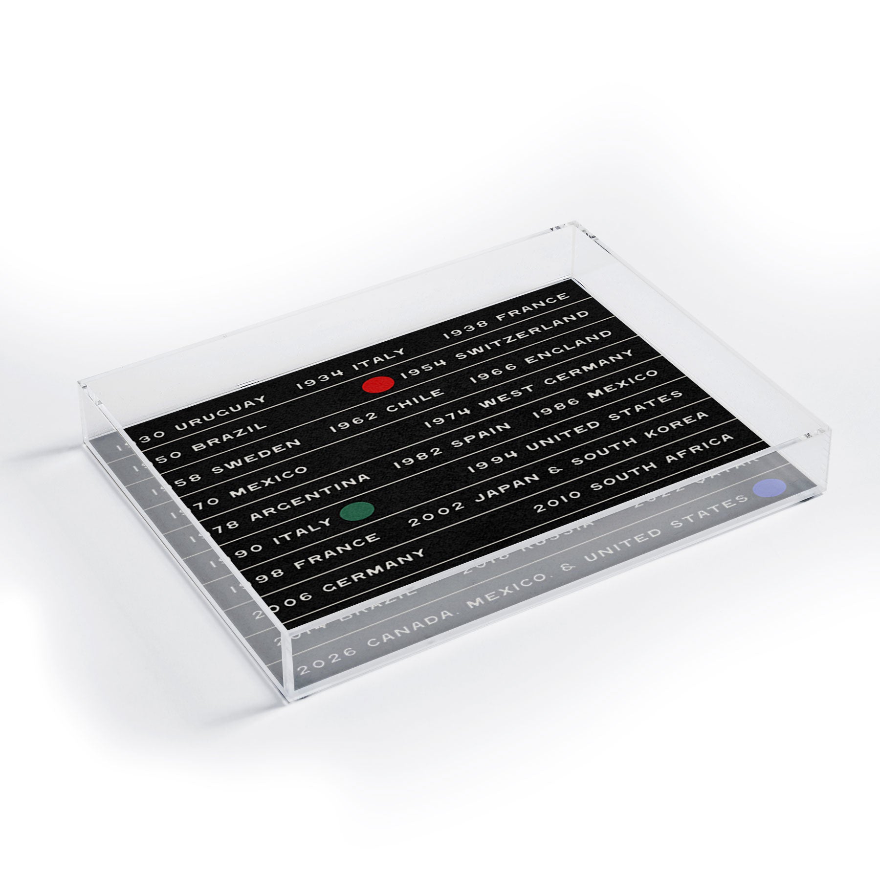 Society6 Design Studio World Cup Since 1930 Acrylic Tray