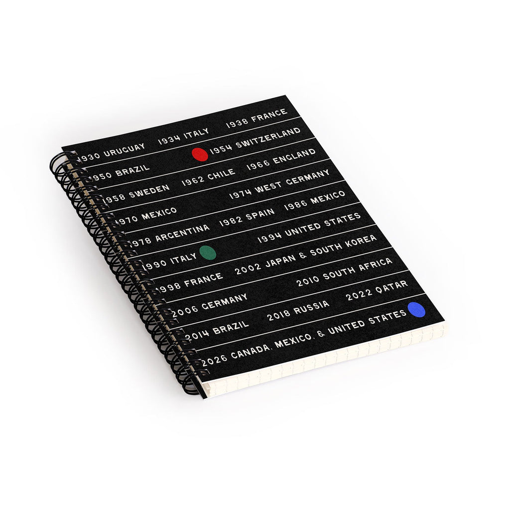Society6 Design Studio World Cup Since 1930 Spiral Notebook