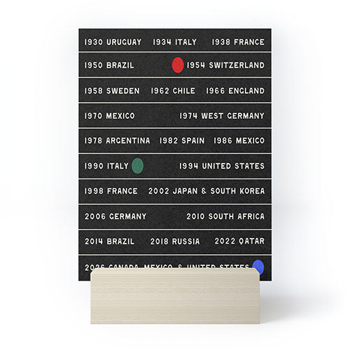 Society6 Design Studio World Cup Since 1930 Mini Art Print