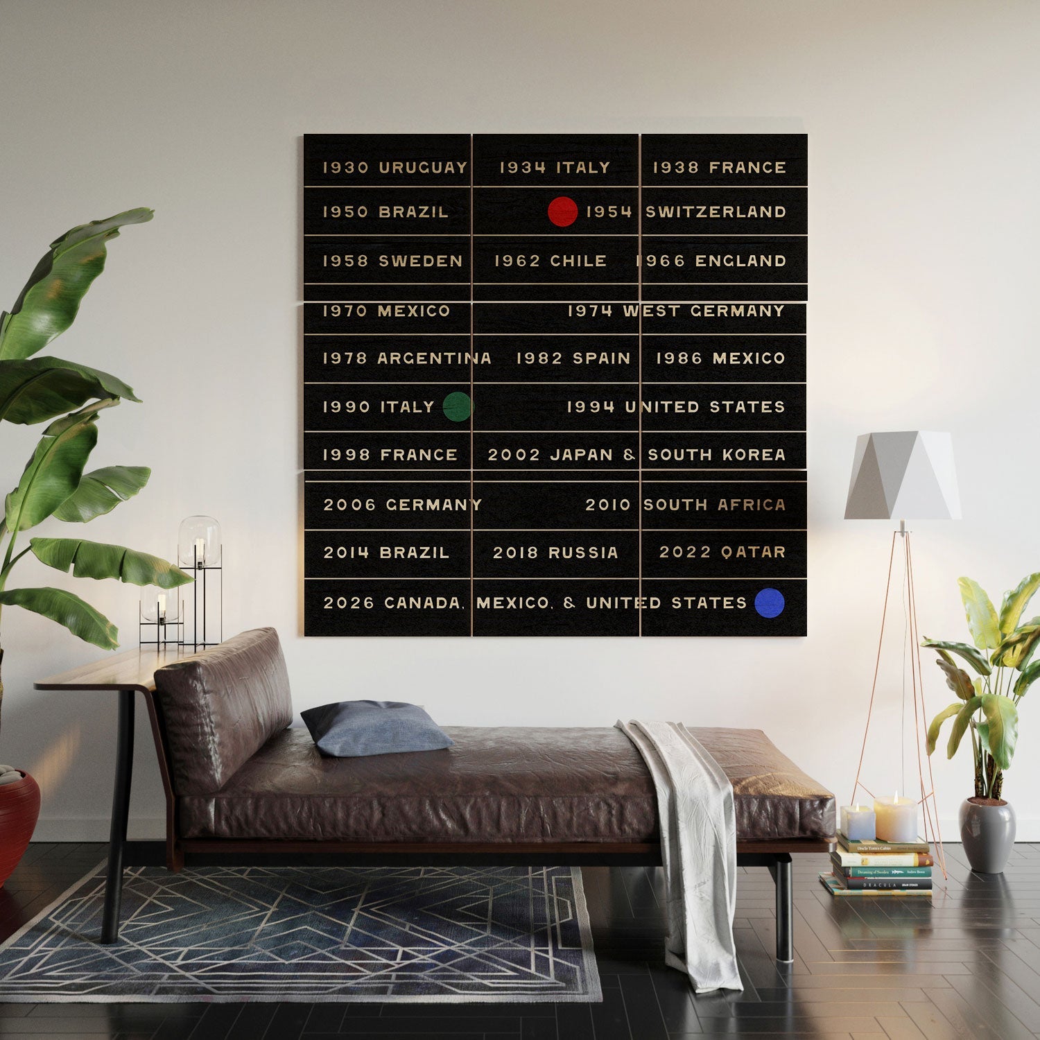 Society6 Design Studio World Cup Since 1930 Wood Wall Mural