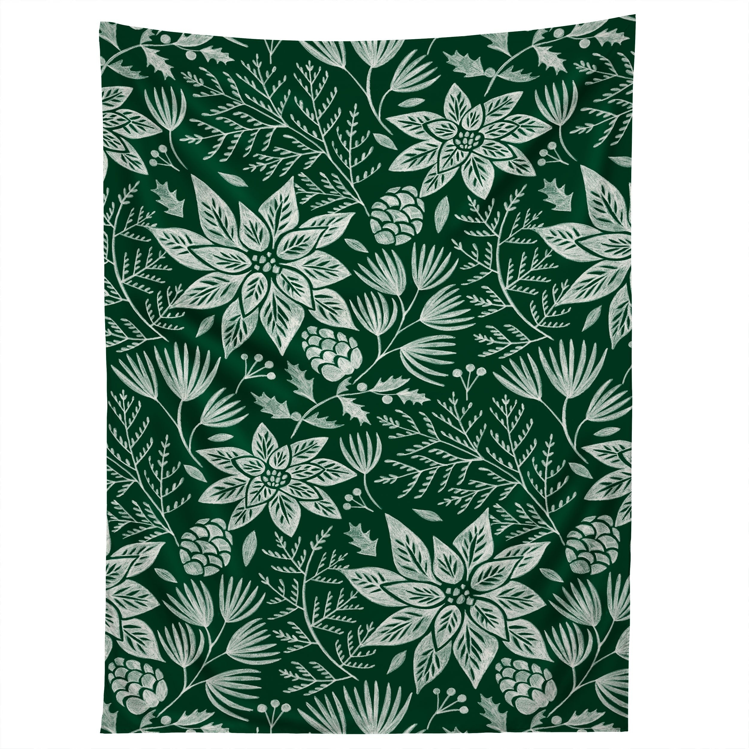 Pimlada Phuapradit Christmas Poinsettia Tapestry