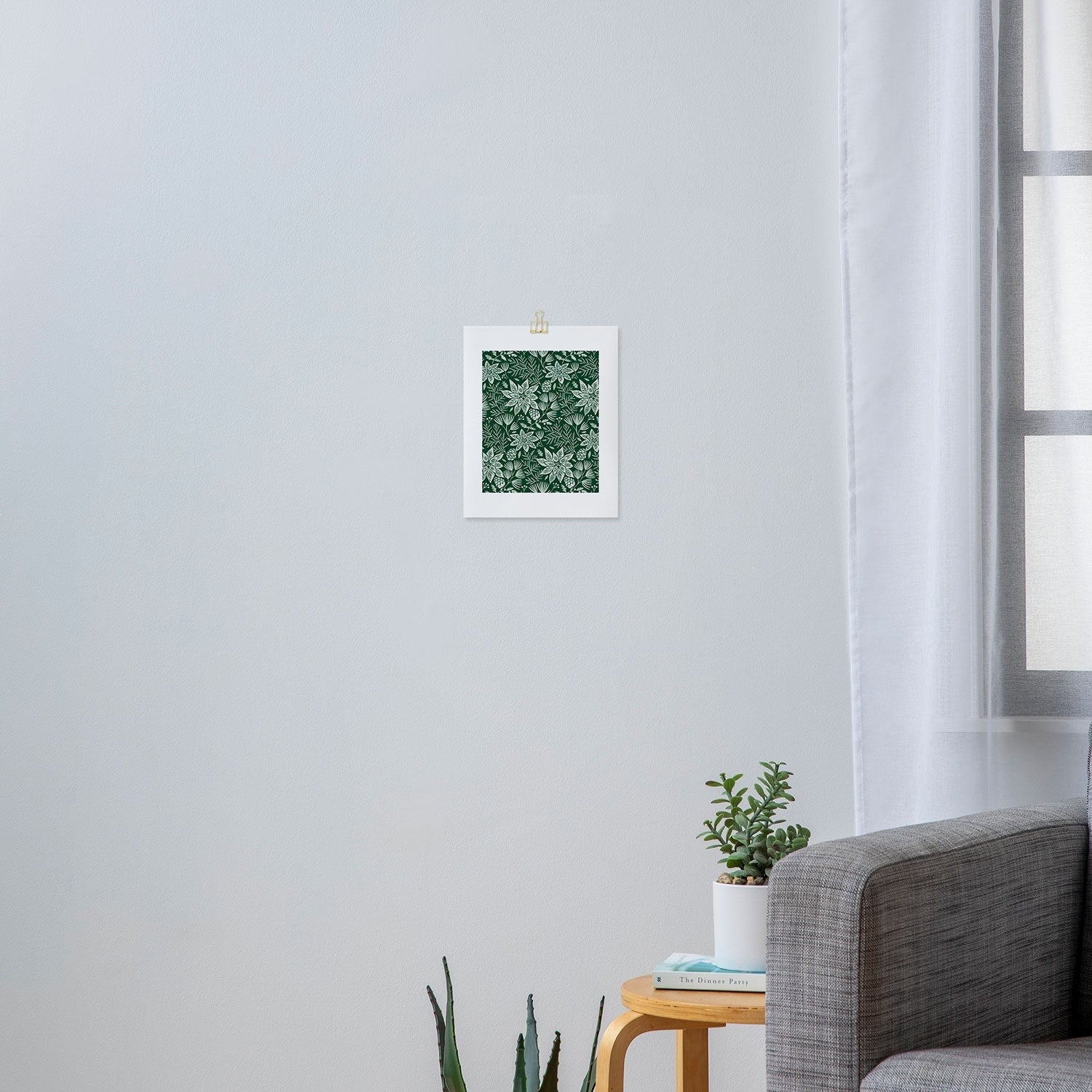 Pimlada Phuapradit Christmas Poinsettia Art Print