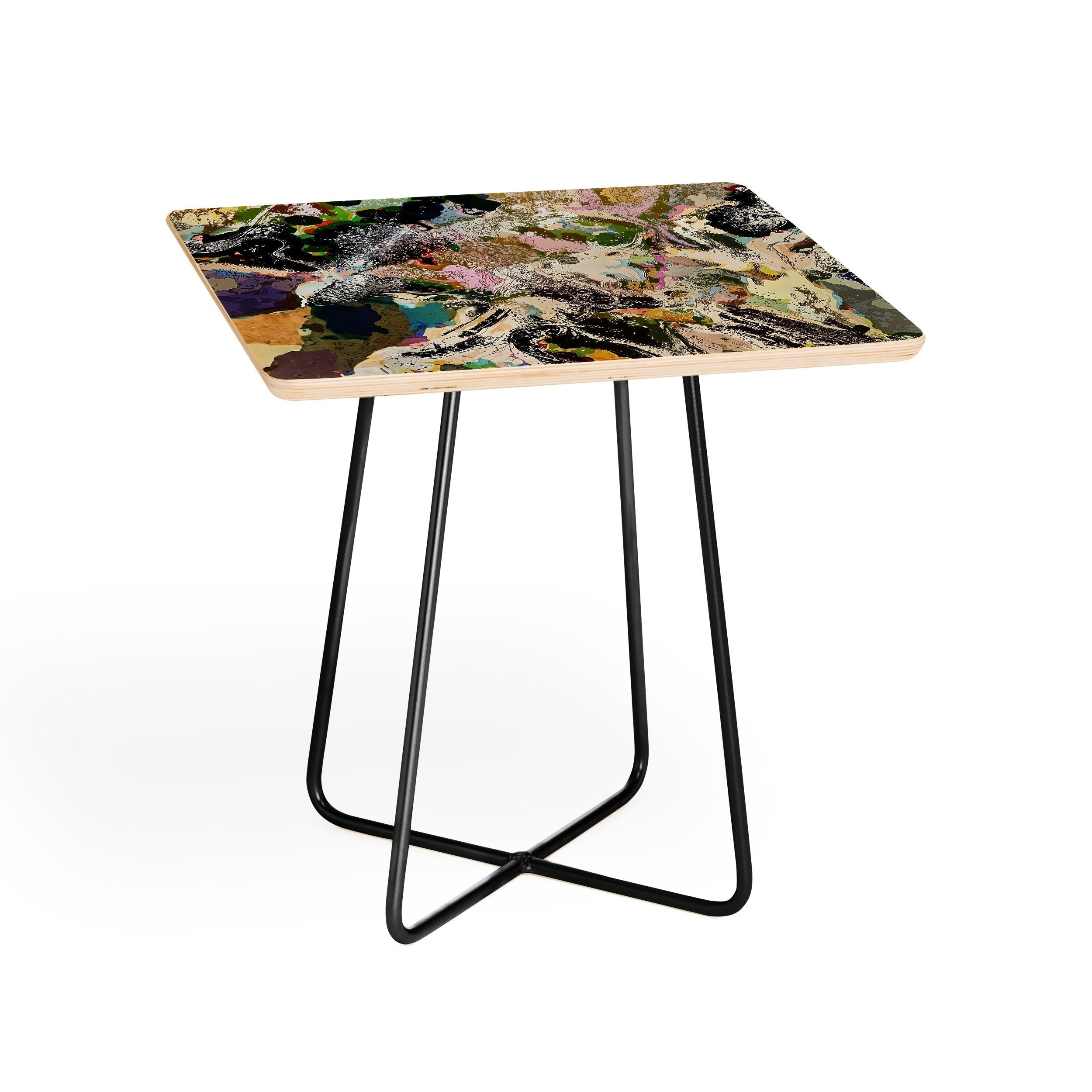 83 Oranges Echoes Beneath the Surface Side Table