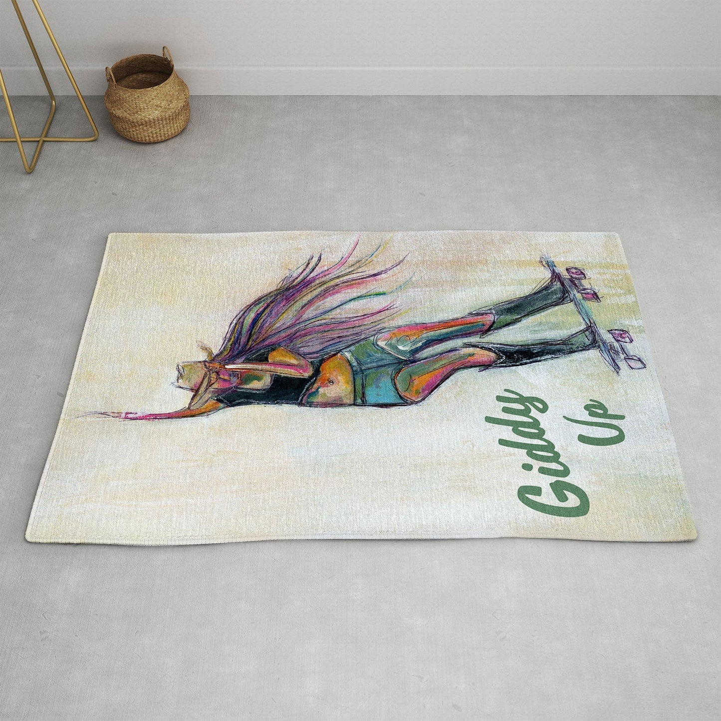 Sophia Buddenhagen Giddy Up Skater Girl Area Rug