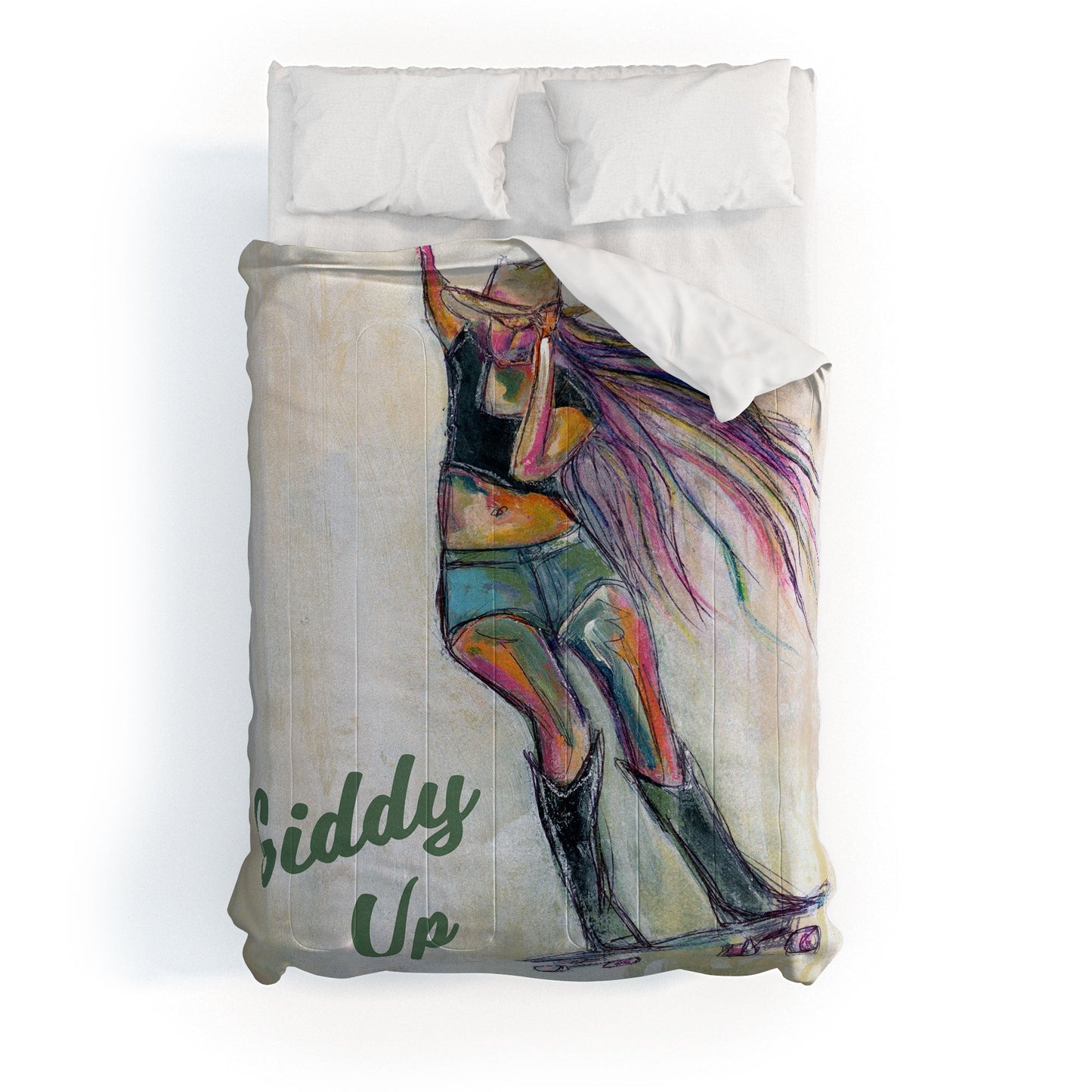 Sophia Buddenhagen Giddy Up Skater Girl Comforter