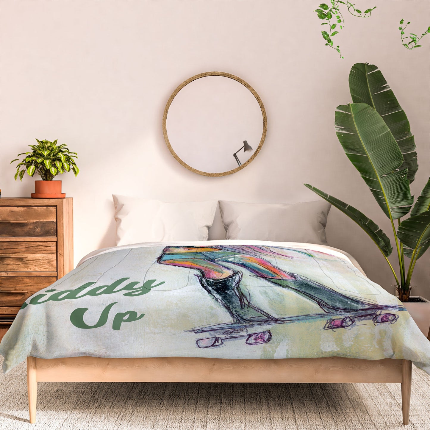 Sophia Buddenhagen Giddy Up Skater Girl Comforter