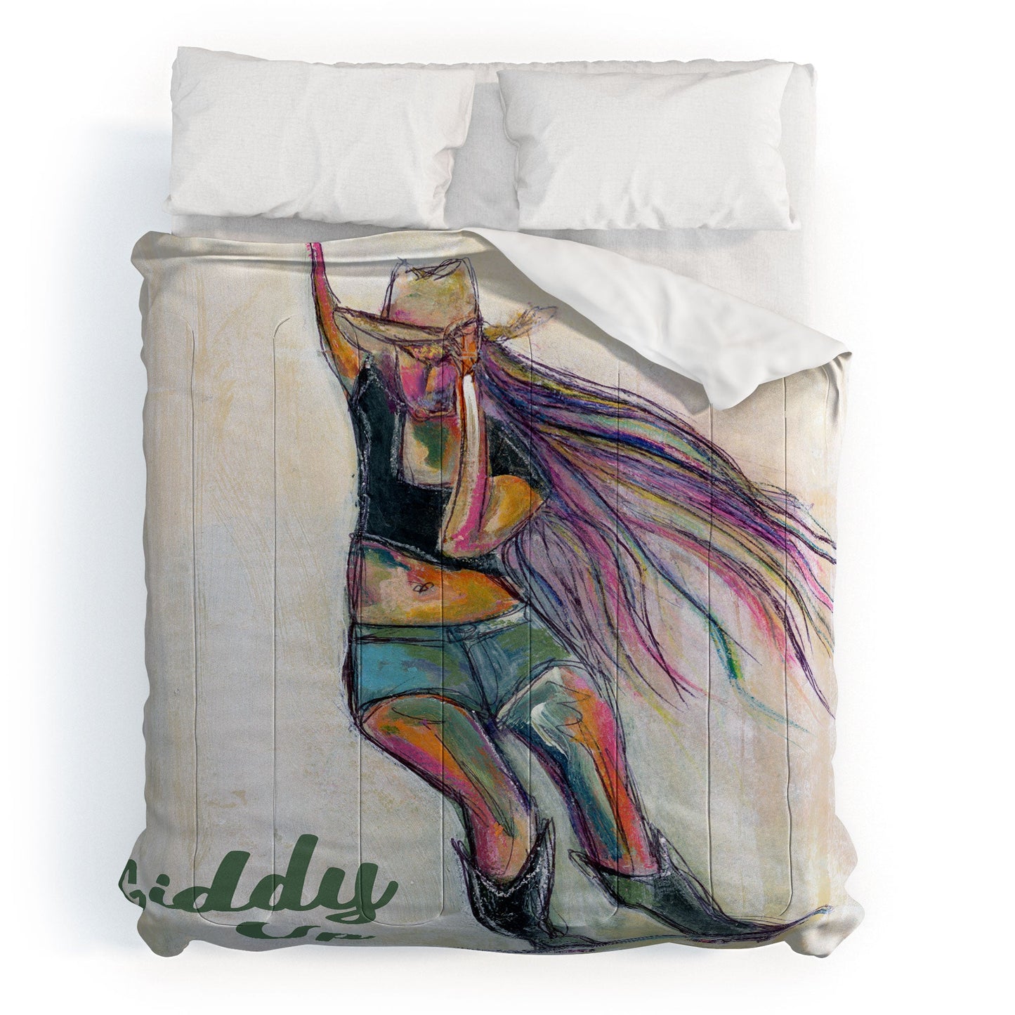 Sophia Buddenhagen Giddy Up Skater Girl Comforter