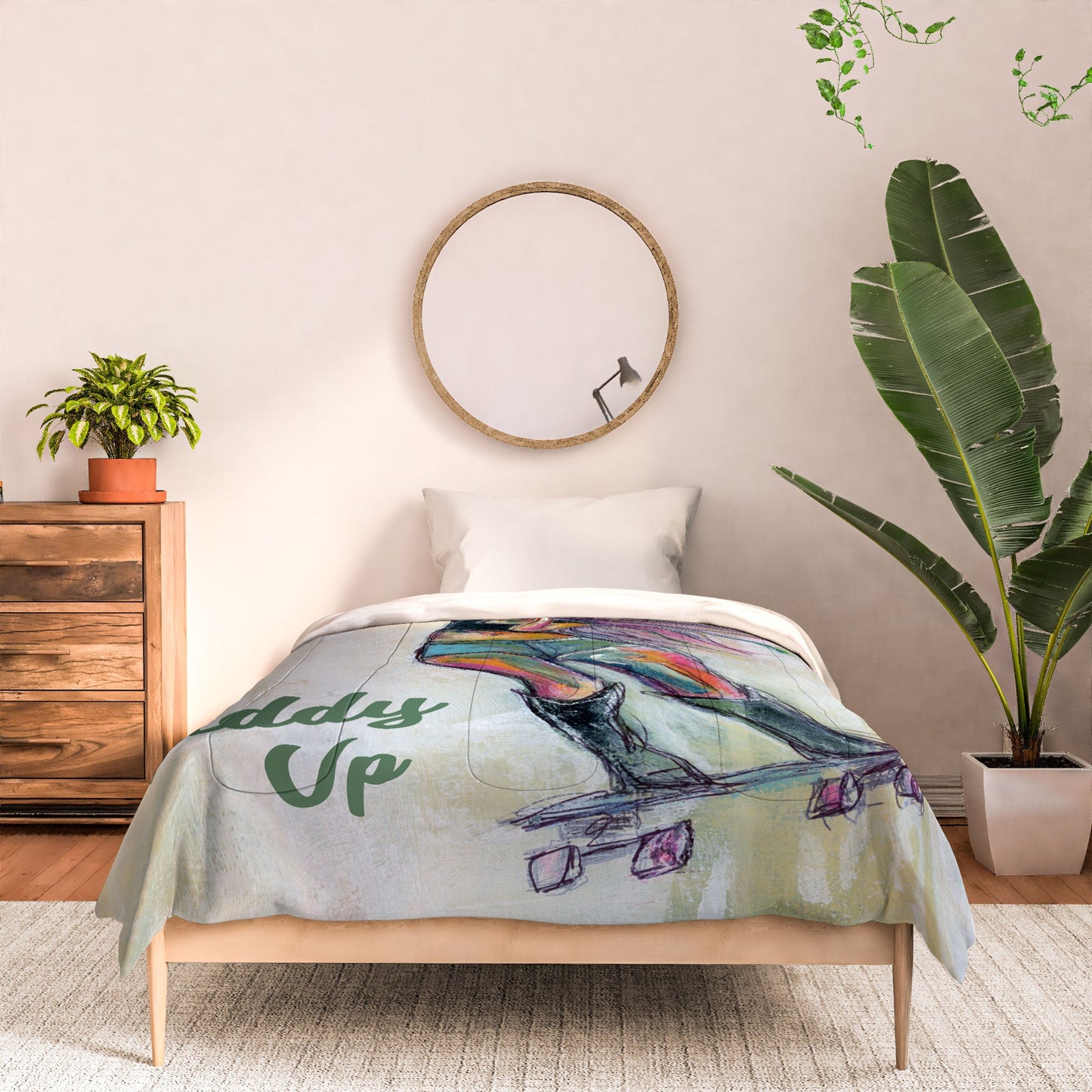 Sophia Buddenhagen Giddy Up Skater Girl Comforter