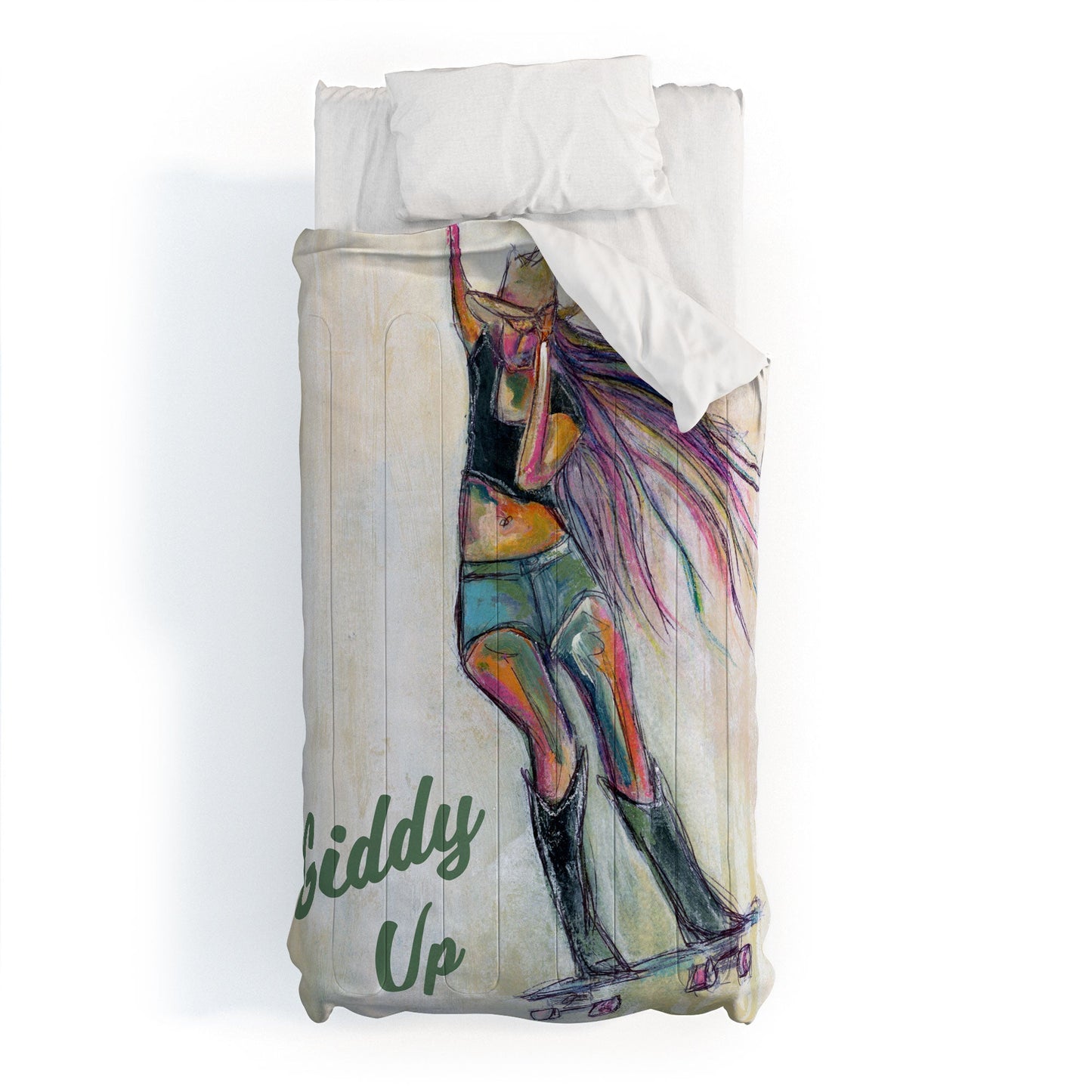 Sophia Buddenhagen Giddy Up Skater Girl Comforter