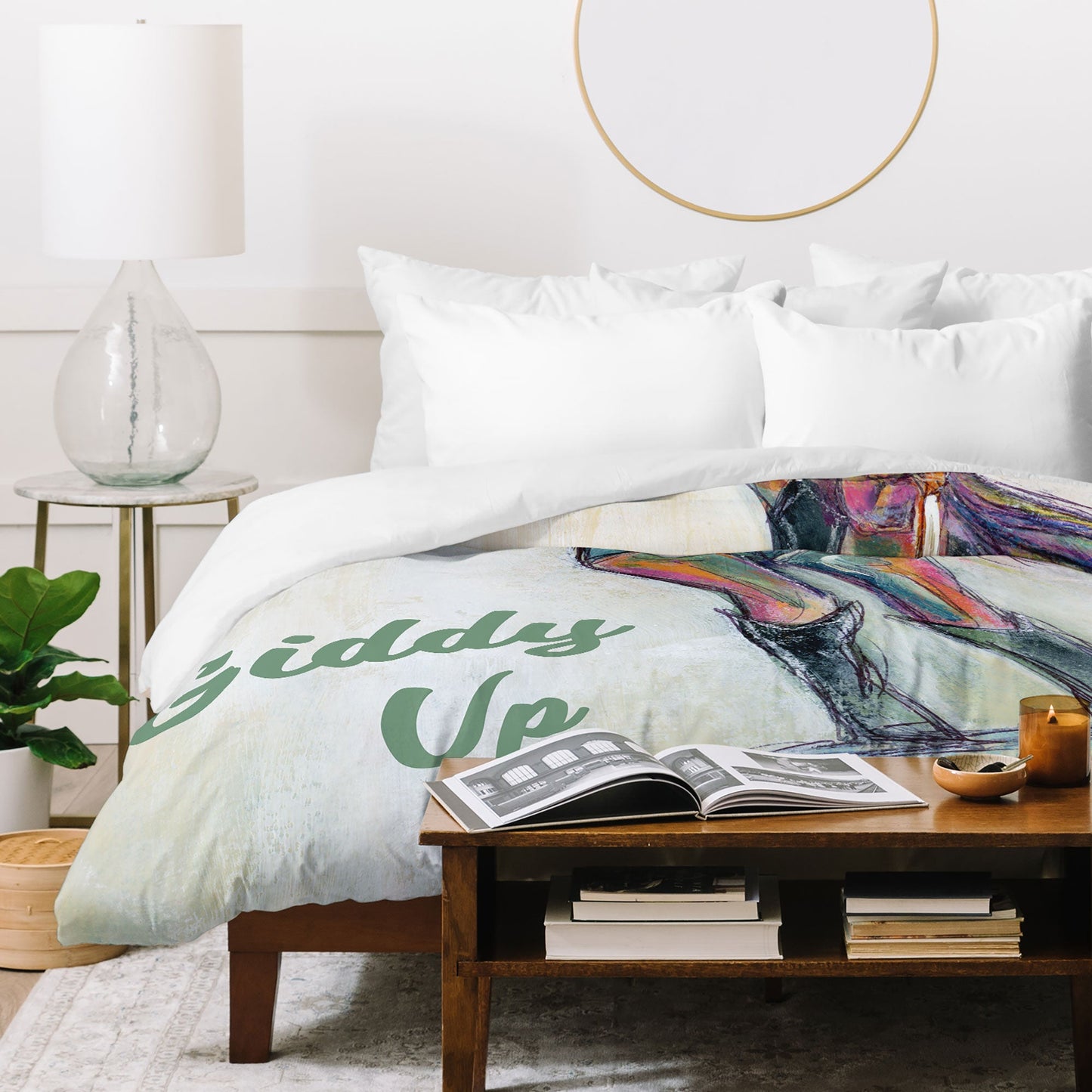 Sophia Buddenhagen Giddy Up Skater Girl Duvet Cover