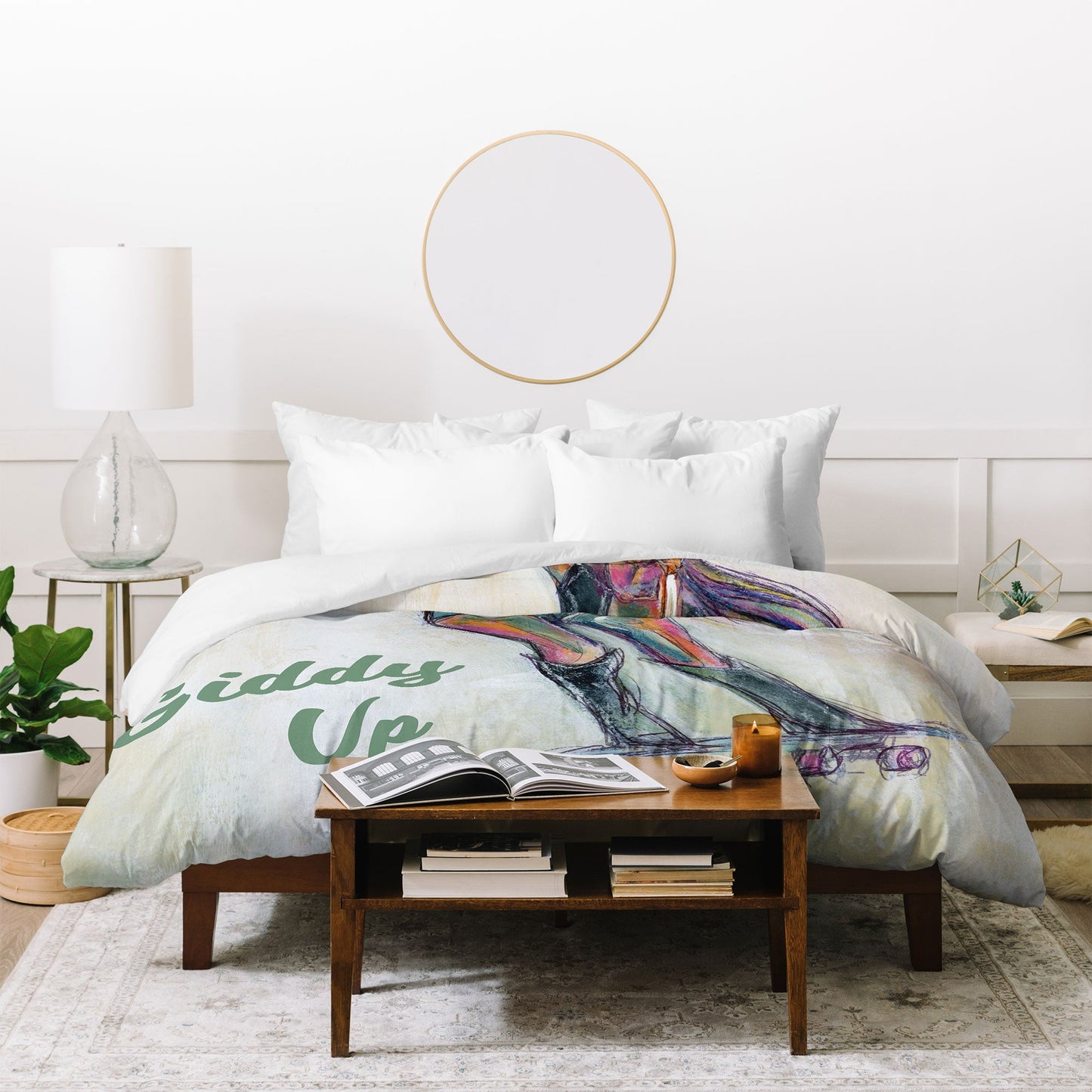 Sophia Buddenhagen Giddy Up Skater Girl Duvet Cover