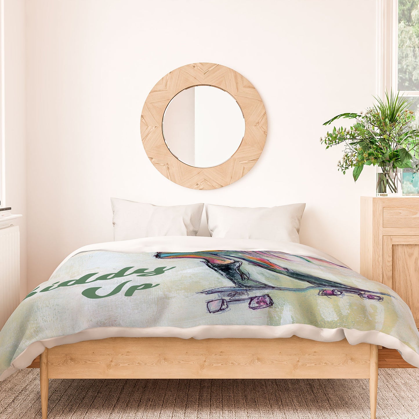 Sophia Buddenhagen Giddy Up Skater Girl Duvet Cover