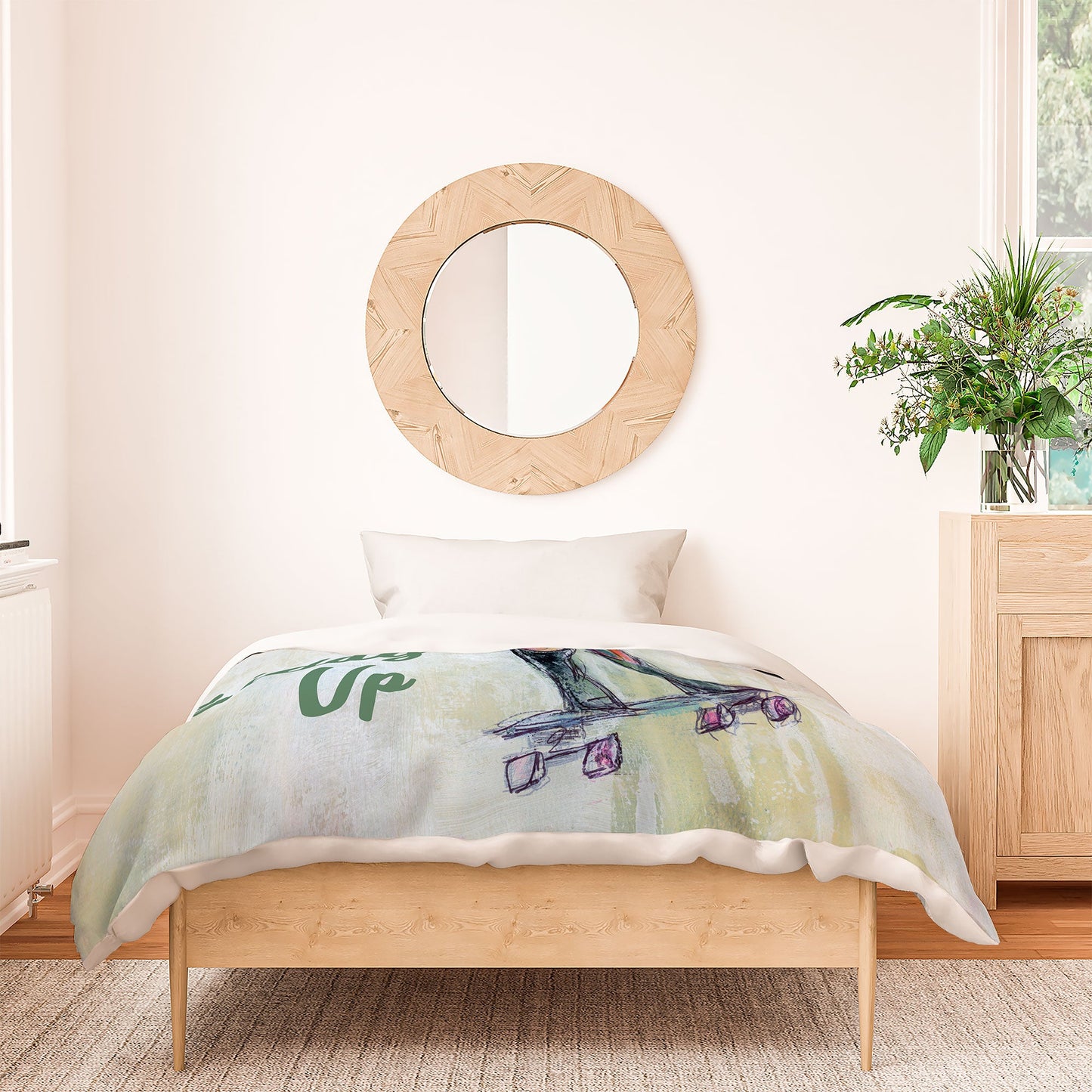 Sophia Buddenhagen Giddy Up Skater Girl Duvet Cover