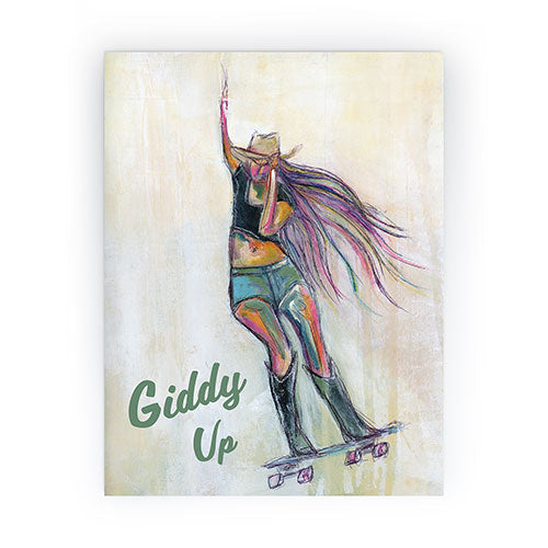 Sophia Buddenhagen Giddy Up Skater Girl Mini Art Print