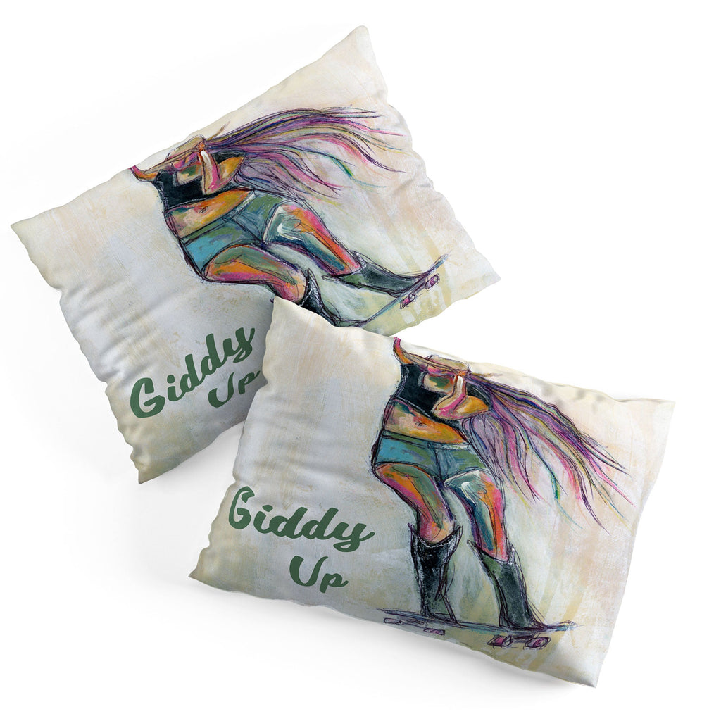 Sophia Buddenhagen Giddy Up Skater Girl Pillow Shams