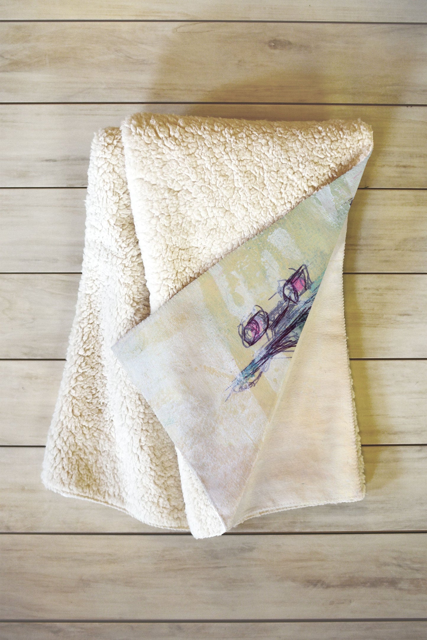 Sophia Buddenhagen Giddy Up Skater Girl Fleece Throw Blanket