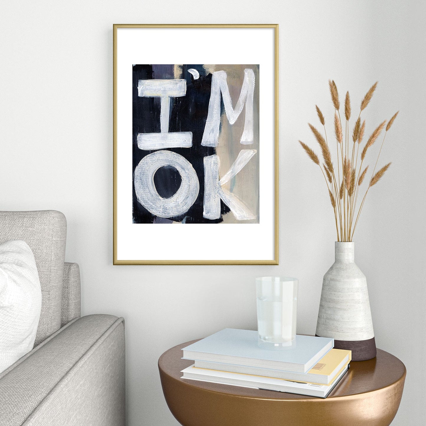 Sophia Buddenhagen I Am Ok Metal Framed Art Print