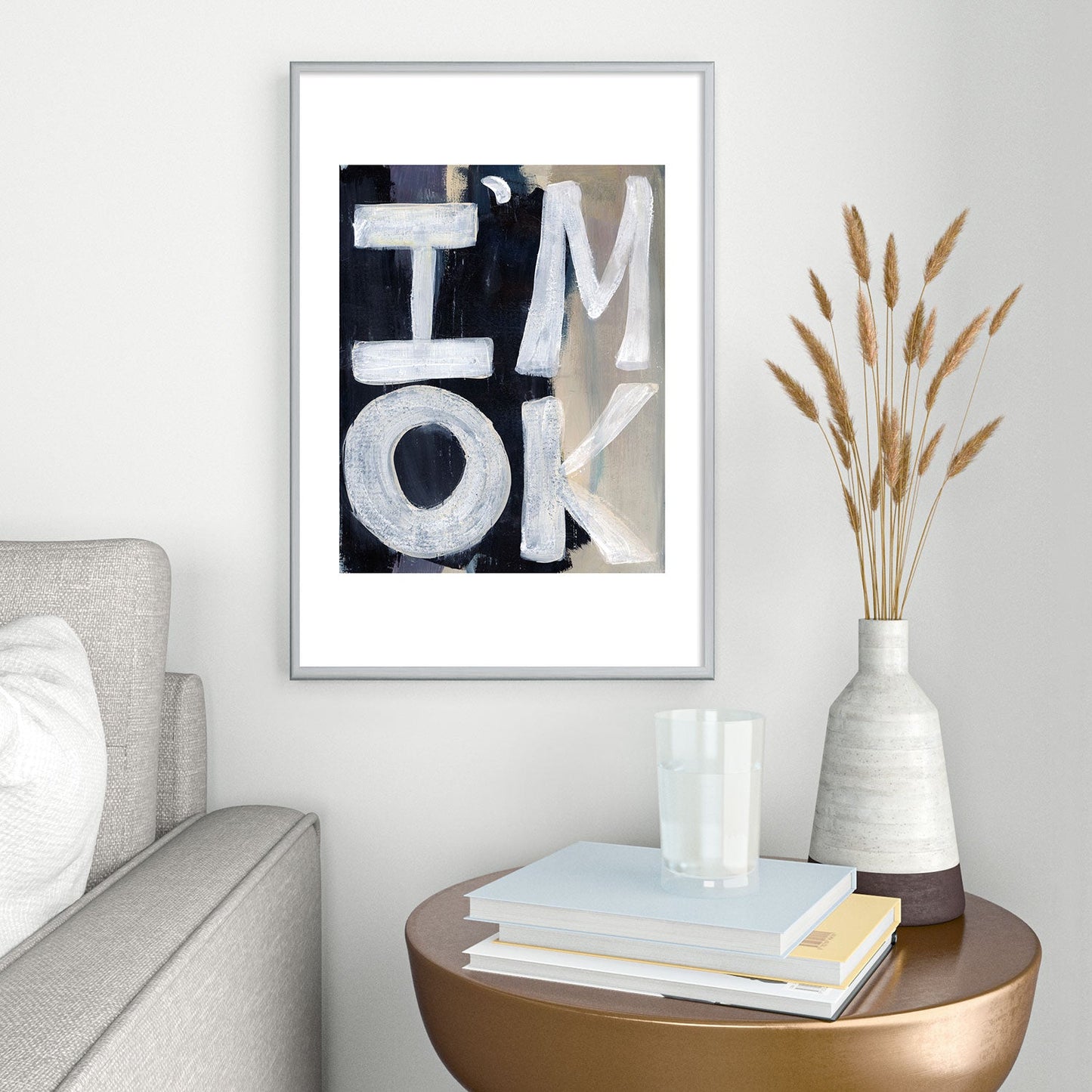 Sophia Buddenhagen I Am Ok Metal Framed Art Print