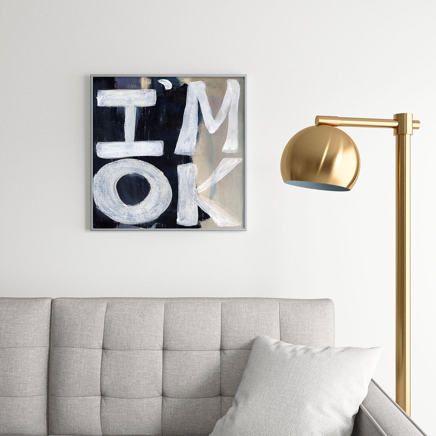 Sophia Buddenhagen I Am Ok Square Metal Framed Art Print