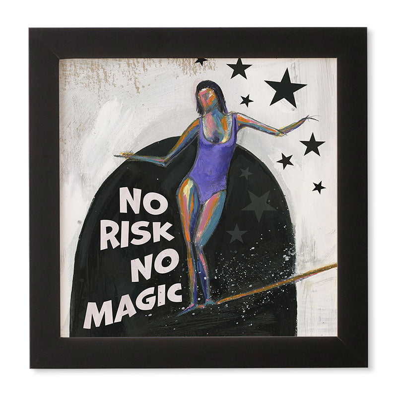 Sophia Buddenhagen No Risk No Magic Surfer Girl Framed Wall Art